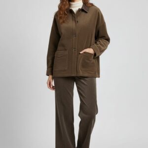 WIDE-LEG VELVET TROUSERS |