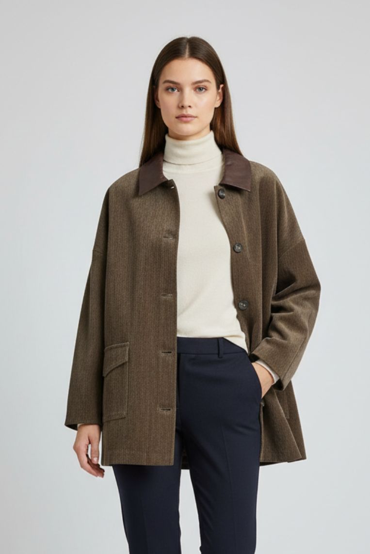 OVERSIZE-JACKE AUS SAMT