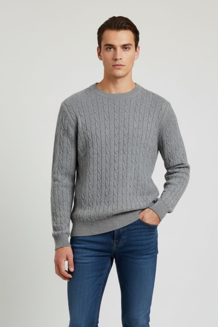 hu053-maglia-con-trecce-grigio-1 CREW NECK WITH BRAIDS |