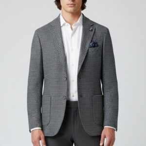 HU190-Karo-Jacke-blau MICROQUADRI JACKE |