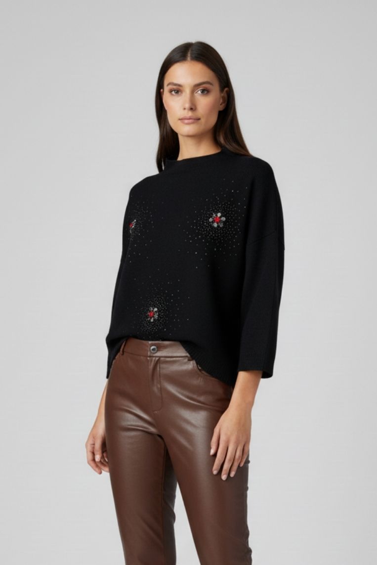 PULLOVER MIT APPLIKATIONEN