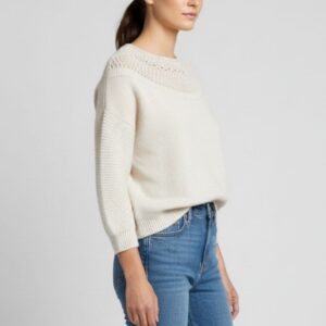 hd285-bianco1-1 PULLOVER MIT PERFORIERTEM AUSSCHNITT |