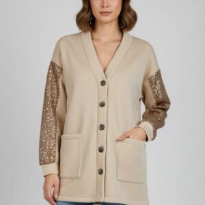 CARDIGAN WITH BUTTONS AND SEQUINS |