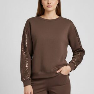 SEQUINED CROPPED SWEATSHIRT |