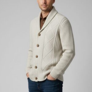 STRICKJACKE MIT SCHALKRAGEN |