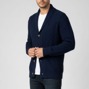 STRICKJACKE MIT SCHALKRAGEN |