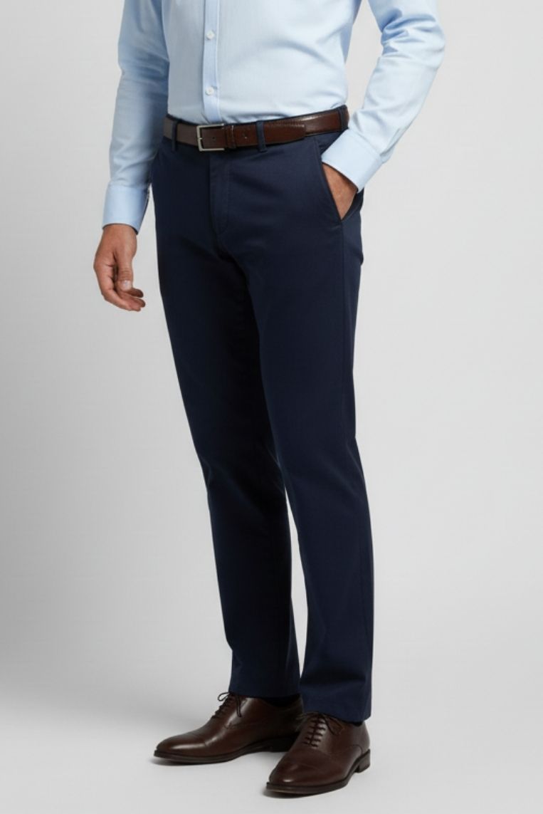 CHINOS MIT DIAGONALER WEBUNG |