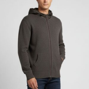 HU165-MORO1 STRICKJACKE MIT KAPUZE |