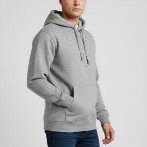 hu220-grigio1-1 FELPA CON CAPPUCCIO E TASCA |
