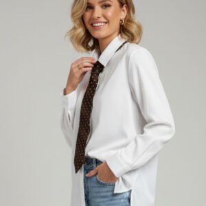 CAMICIA OVERSIZE CON CRAVATTA |