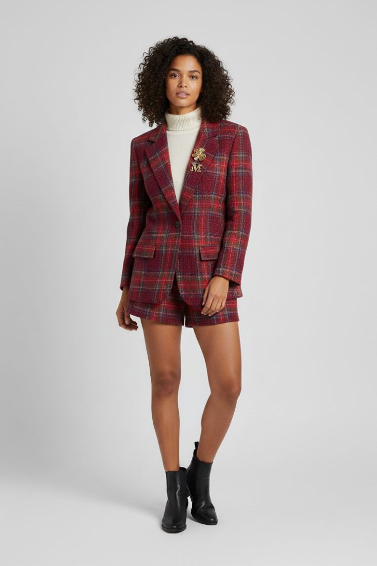 SHORTS CHECK CON CINTURA