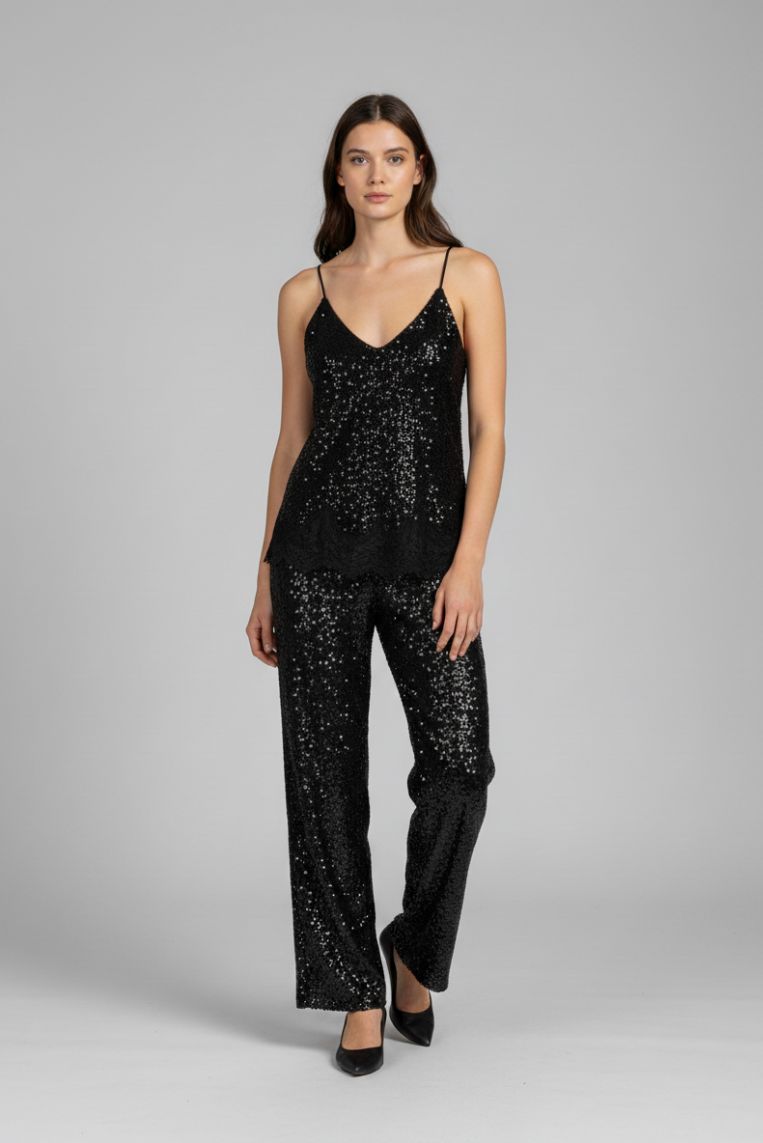 PANTALONI PALAZZO PAILLETTES