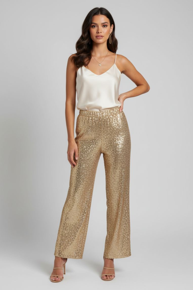 PANTALONI PALAZZO PAILLETTES |