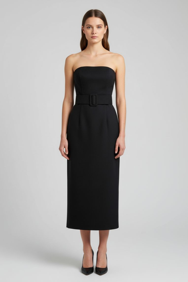 hd364-nero ABITO TUBINO FASCIA |