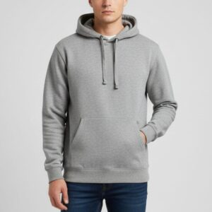 hu220-grigio-2 FELPA CON CAPPUCCIO E TASCA |
