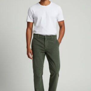 hu226-militare PANTALONI IN VELLUTO A COSTINE |
