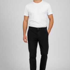 hu226-nero PANTALONI IN VELLUTO A COSTINE |
