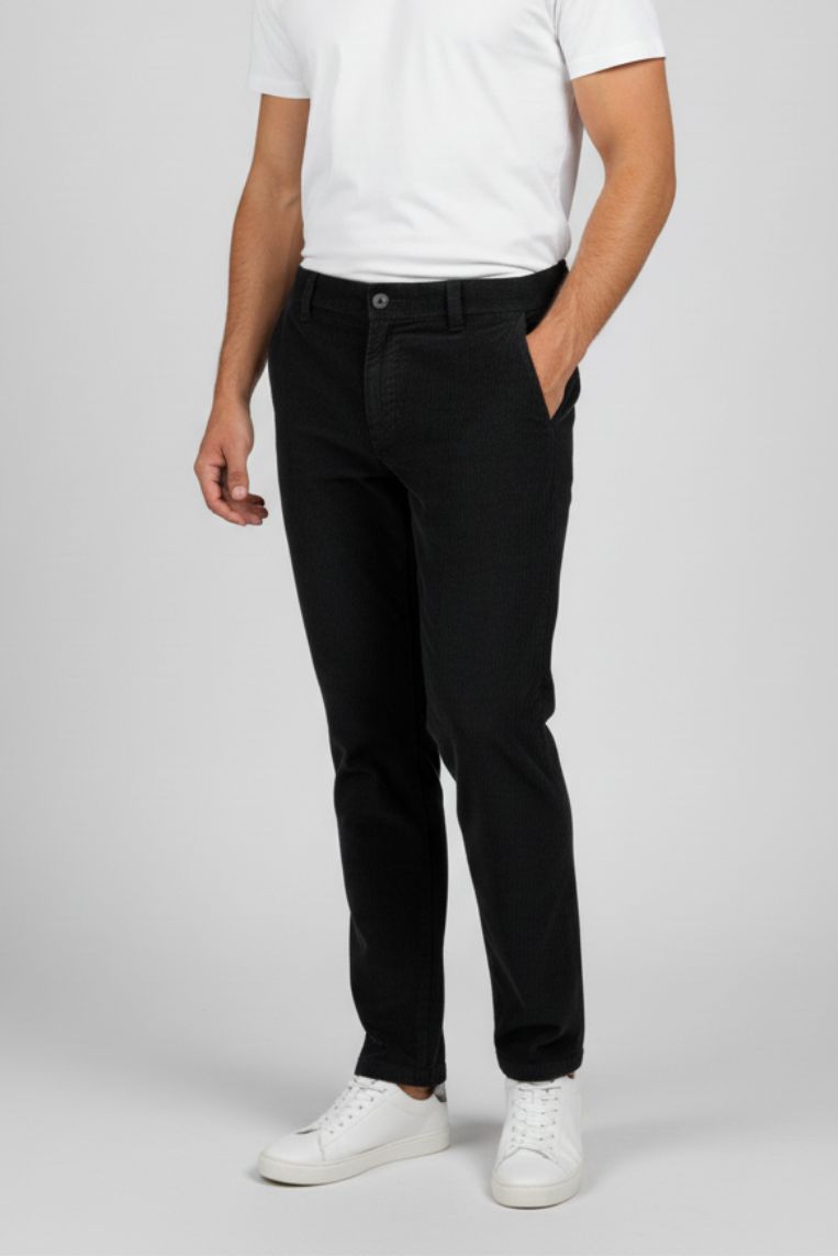 hu226-nero1 PANTALONI IN VELLUTO A COSTINE |