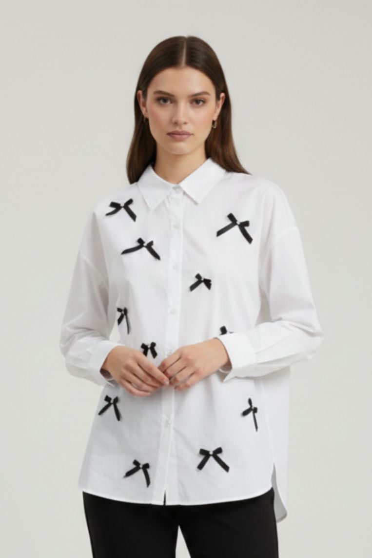 CAMICIA OVER CON FIOCCHI |