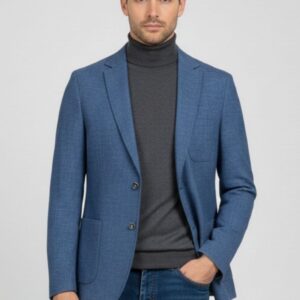 iu044-blu1 GIACCA COTONE MISTO LINO |