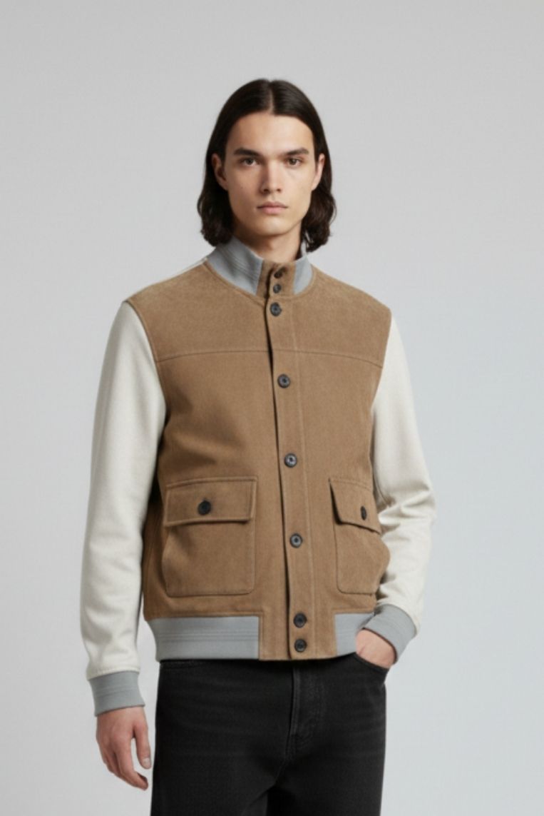 iu053-beige2 GIUBBINO SCAMOSCIATO |
