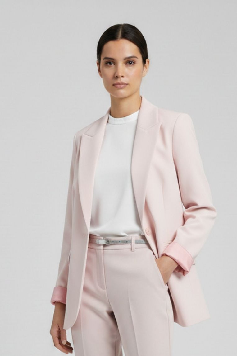 ID176-ROSA-1 GIACCA OVERSIZE TESSUTO FLUIDO |