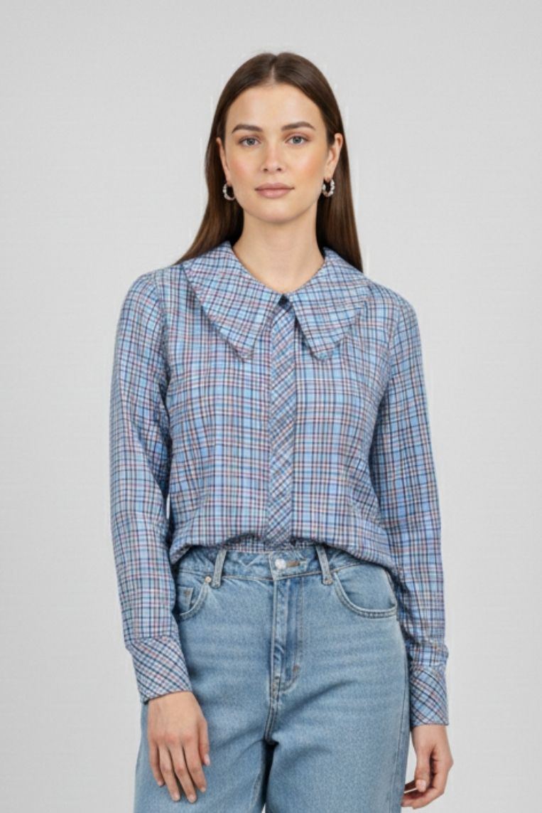 id213-3 CAMICIA CON TRAMA CHECK |