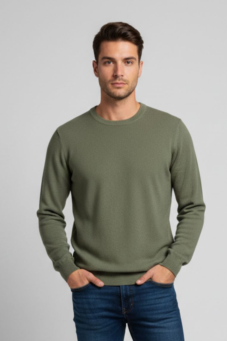 MAGLIA IN COTONE PUNTO RISO |