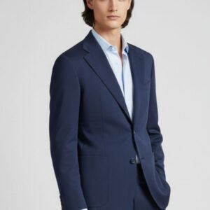 iu054-blu1 GIACCA PUNTO MILANO IN COTONE |