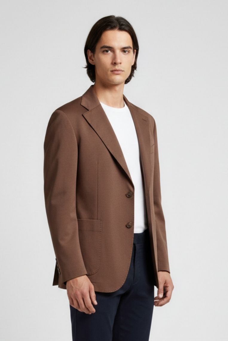 iu054-choco1 GIACCA PUNTO MILANO IN COTONE |