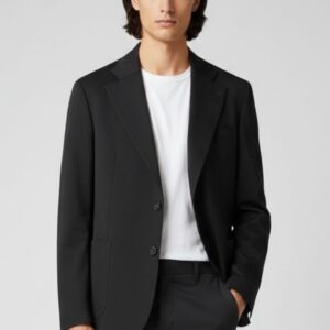iu054-nero GIACCA PUNTO MILANO IN COTONE |