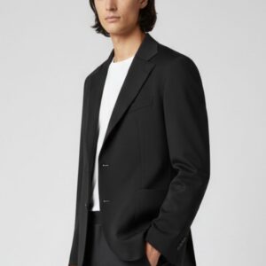 iu054-nero1 GIACCA PUNTO MILANO IN COTONE |