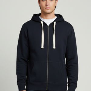 iu097-blu FELPA CON CAPPUCCIO FULL ZIP |
