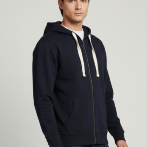 iu097-blu1 FELPA CON CAPPUCCIO FULL ZIP |