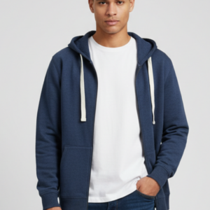 iu097-jeans FELPA CON CAPPUCCIO FULL ZIP |