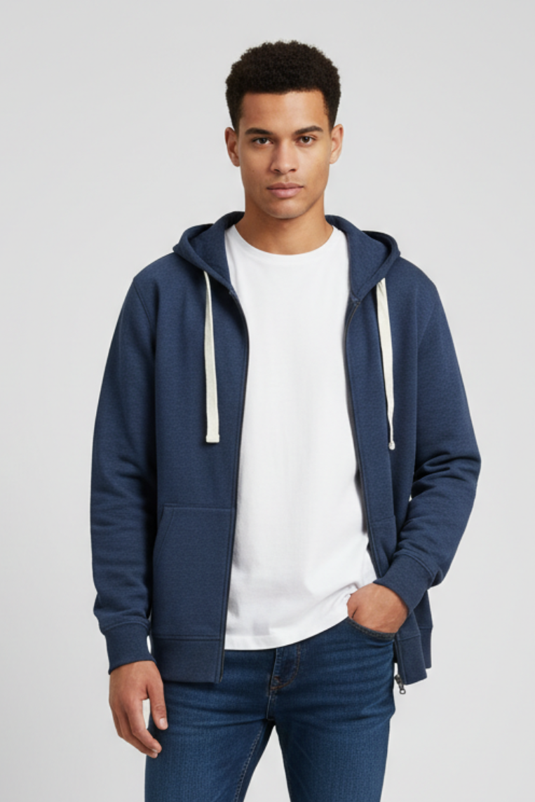 FELPA CON CAPPUCCIO FULL ZIP