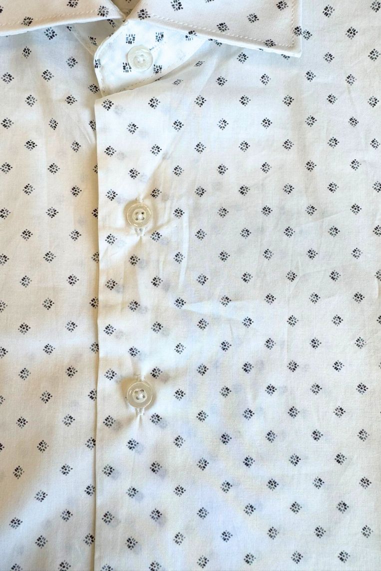 iu099-2 CAMICIA POP STRETCH MICRO STAMPA |