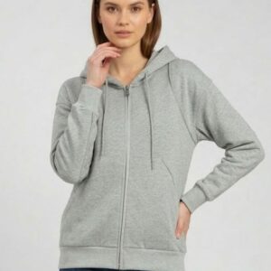 FELPA OVER CON CAPPUCCIO E ZIP |