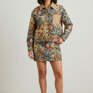 MINIGONNA FLOREALE IN GOBELIN |