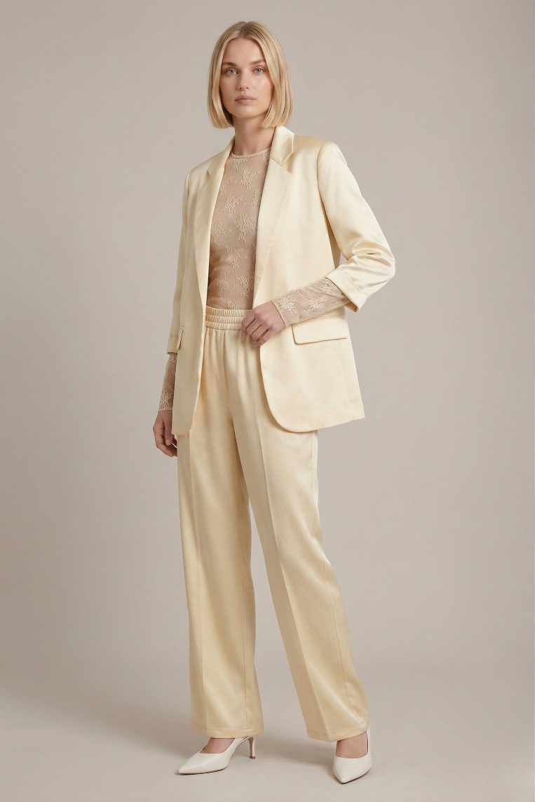 PANTALONE PALAZZO SATIN