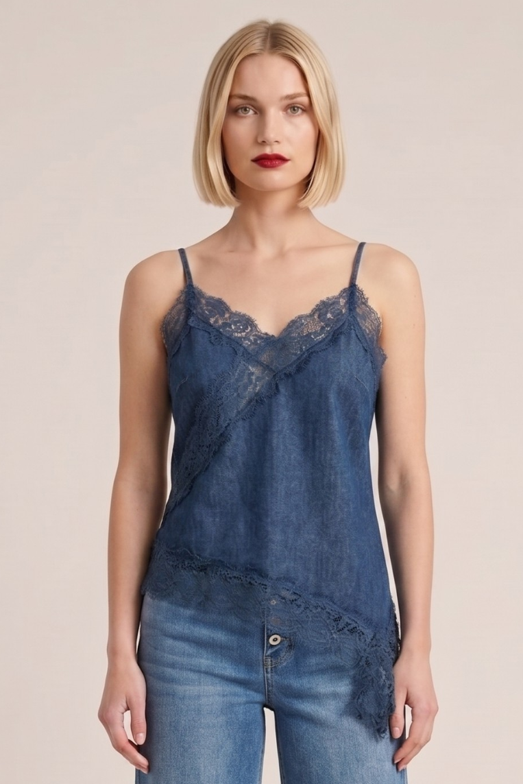 ID287 JEANS (1).png TOP SPALLA STRETTA CHAMBRAY E PIZZO |