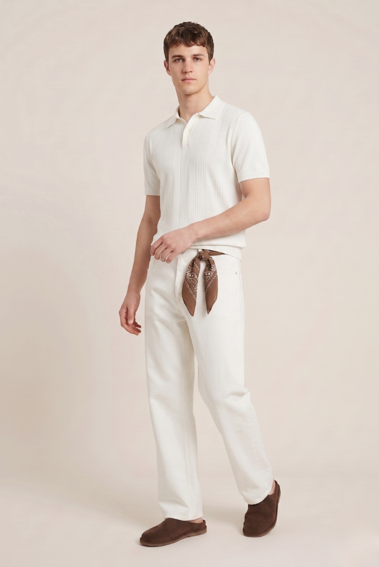 DENIM STRAIGHT FIT BIANCO |