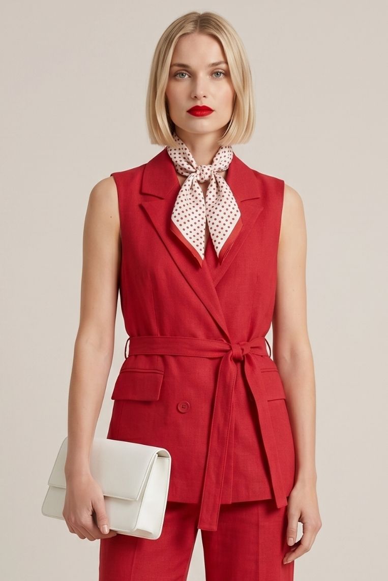GILET STRUTTURATO LINO