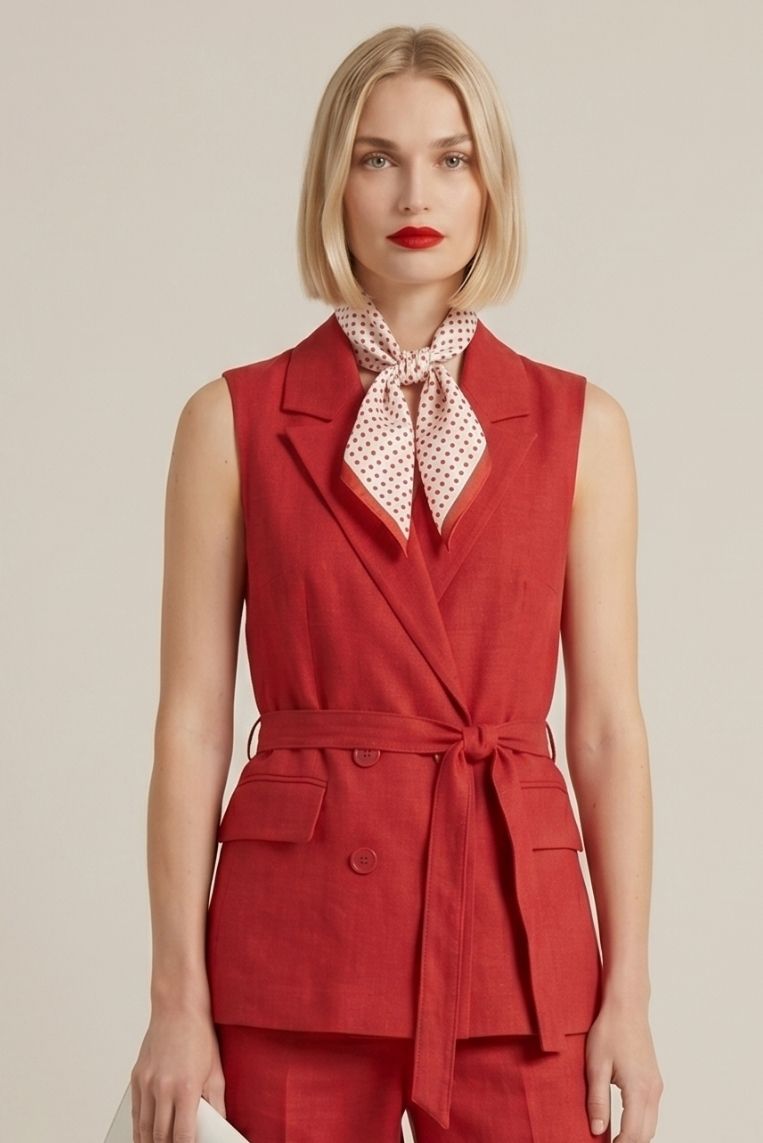 GILET STRUTTURATO LINO |